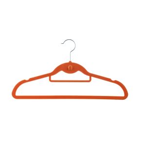 China 16 Inch Slim Velvet Hangers ABS Nylon Chrome Hook on sale