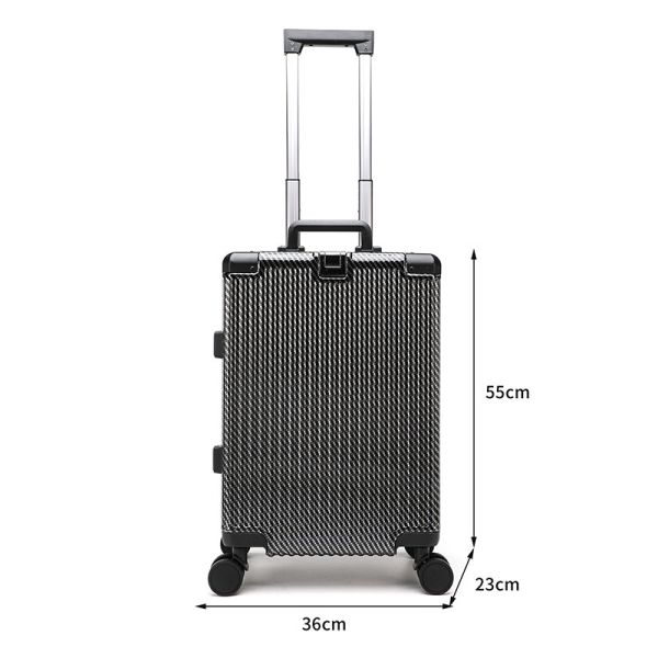 20 24 28 ABS+Pc Large Capacity Airport Luggage Trolley With Expandable Zipper