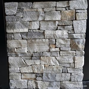 High Hardness Marble Mesh Backed Stone For Wall Cladding Cloudy White Color