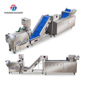 Fruit and vegetable cutting, hoisting and washing production line Fruit