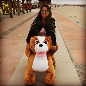 Hansel kids plush stuffed electric battery operated ride on animals