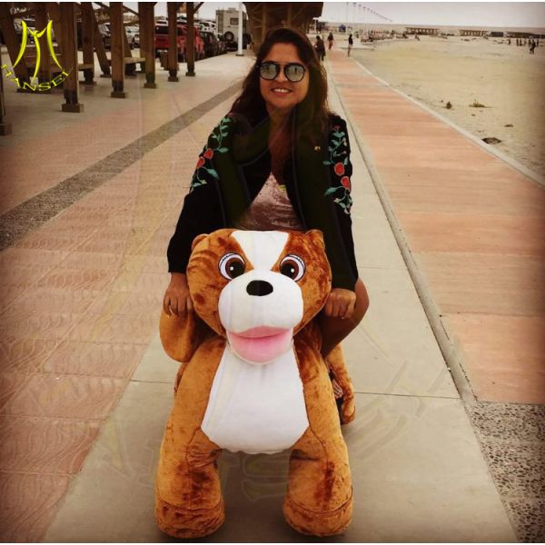 Quality Hansel kids plush stuffed electric battery operated ride on animals wholesale