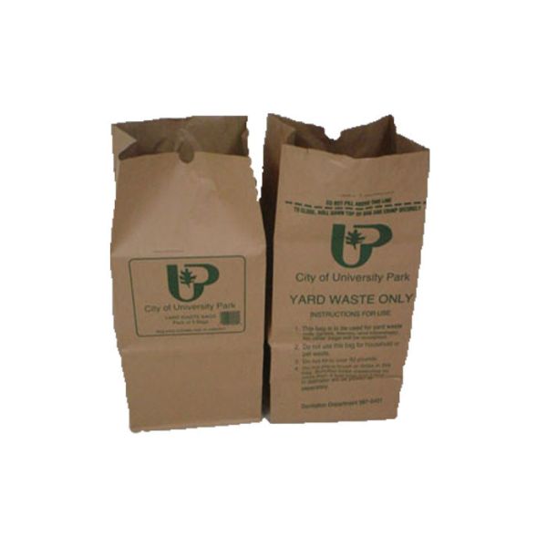 Quality Double Thickened Sewn Open Mouth Multiwall Paper Bags Yard Trash Leaf Packing wholesale