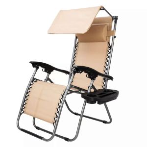 Custom Logo Traditional Design Style Chaise Folding Recliner Lounge Chair for