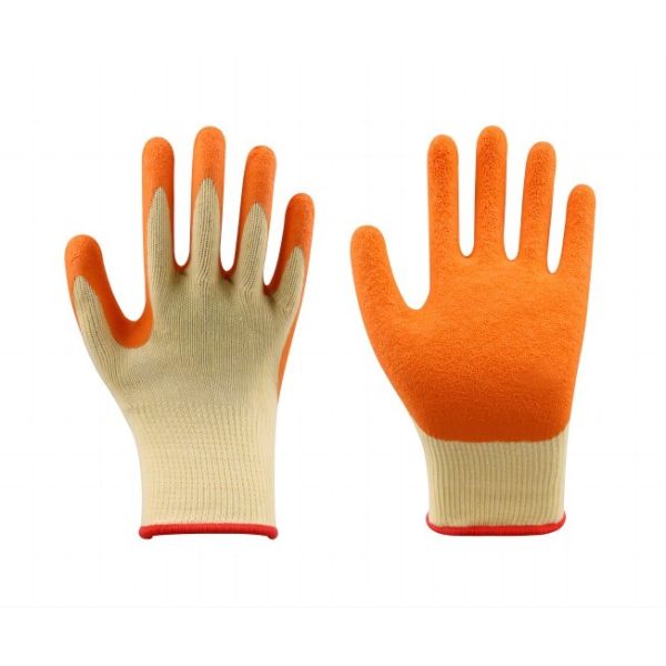 Latex Coating Rubber Dipped Gloves Heavy Duty Hand Gloves For Construction