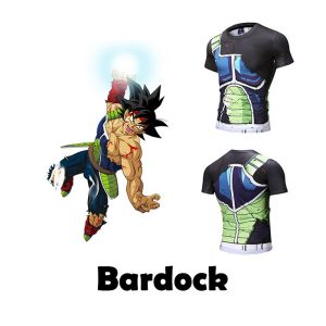 93.2% Polyester Custom Anime T Shirts Saiyan Bardock Cosplay For Adult