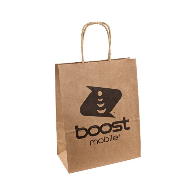 Quality Custom Printed Logo Handle Paper Bags 8 Color Flexo Printing Shopping Paper Bag wholesale
