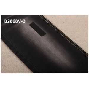 9.3 Oz Skinny Jeans Black Sulphur Dyed Woven Denim Fabric With 3 Spandex Close