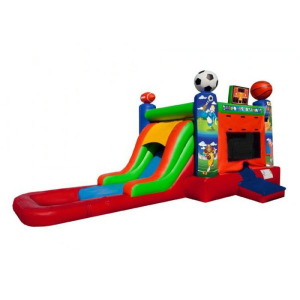 Sports Wet / Dry Inflatable Bouncer Combo House Games For Commercial Events