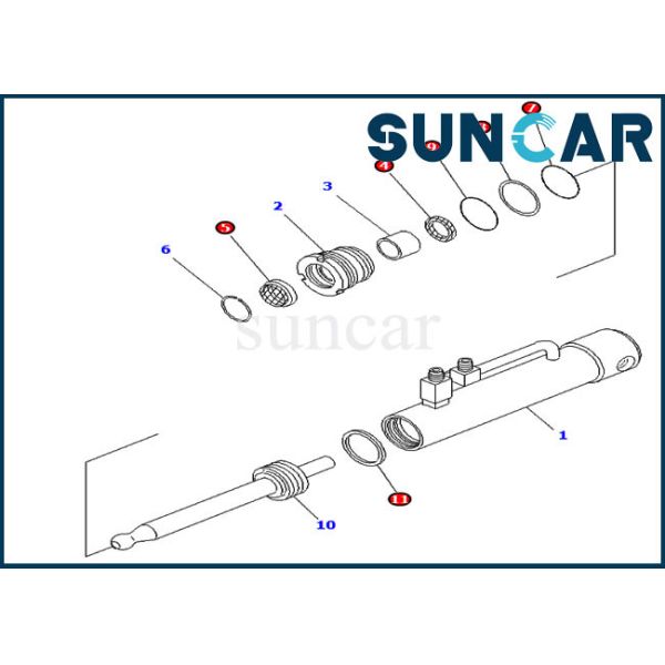 Quality D275A-5 D275A-2 Komatsu Cylinder Seal Kits 707-98-11020 wholesale