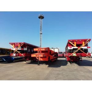 Relay Valve Wabco 2/3/4 Axle 40FT Flatbed Semi Trailer For Heavy Duty Container