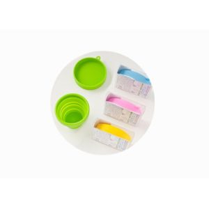 100% Silicone Travel Cup , Retractable Silicone Collapsible Cup With Customized