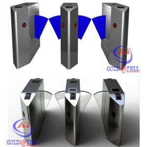 Cheap RS485 Flap Wing Barrier Double Turnstile Subway 30-40 Persons / Min for sale