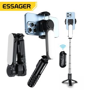 Essager Single-axis Gimbal Stabilizer Phone Holder With LED Fill Light Handheld