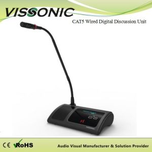 Cheap Desktop Vissonic Conference Microphone Cat5 Wired Digital Discussion Delegate Unit for sale