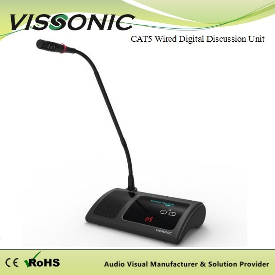 Desktop Vissonic Conference Microphone Cat5 Wired Digital Discussion Delegate
