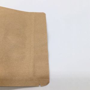 Flat Bottom Kraft Paper Zipper Resealable Dog Food Bag