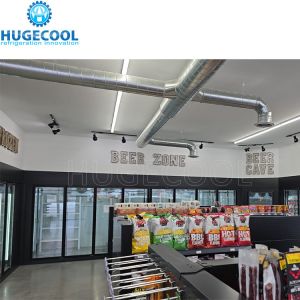 Commercial Walk In Freezer Cooler With Automatic Rebound Glass Door And Scroll