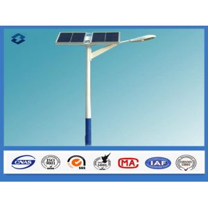 8m two Panels solar light pole with 160 Km / Hour Wind Speed Against earthquake