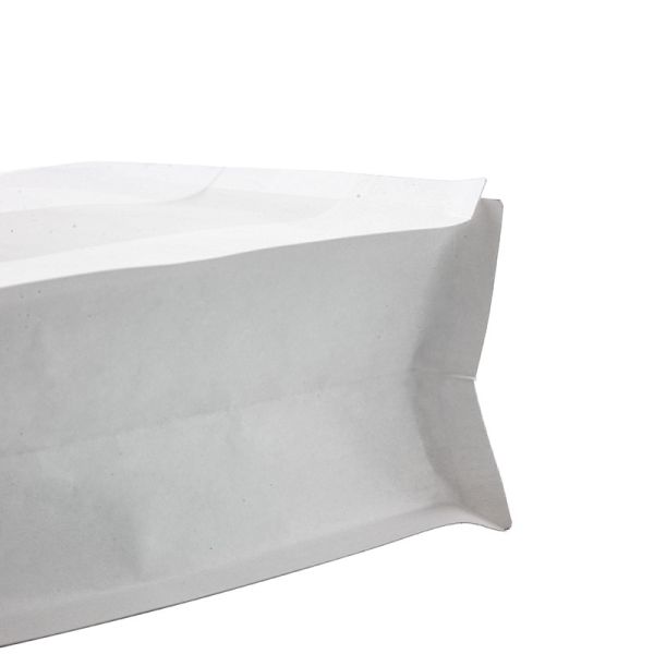 matte resealable zipper top food spot packaging bags flat bottom white kraft paper bags with rectangle window