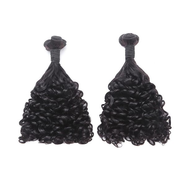 Unprocessed Funmi Human Raw Virgin Hair Extensions No Tangle No Shed Curly Hair