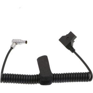 Anton D-TAP To Lemo 2 Pin Male Camera Power Cable Right Angle 2 Pin Coiled​ For