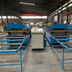 Cheap Colored Galvanized Corrugated Roof Panel Roll Forming Machine Glazed Steel Tile Roll Forming Machine for sale