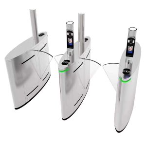 Acrylic Arm Flap Barrier Turnstile With Fingerprint 40 Persons/Min