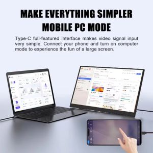 HDR & 100% sRGB 15.6" FHD 1920x1080 IPS Touchscreen Portable Monitor for