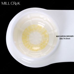 Affordable Monthly Colored Contacts Caramel Brown Lens 3 Tone