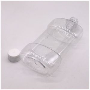 Screen Printing 500ml PET Unique Shape Liquid Mouthwash Plastic Bottle with