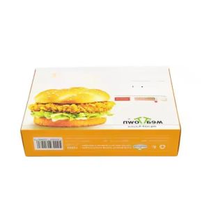 Custom Frozen Chicken Burger Boxes with Logo Branding Biodegradable Food Transport Packaging and Custom Sizes