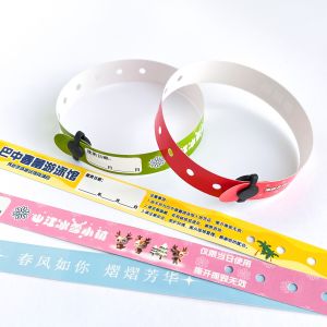 Round Edge PVC Wristbands for Advertising and Event Access Control Customizable