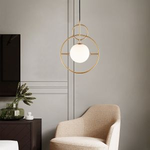Modern Round Glass Ball Chandelier for Living Room Bedroom Cafe Lilac Loop