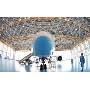 High Strength Rustproof Air Plane Hanger With Steel Space Truss Structure