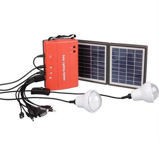 Hot-seeling in Africa rechargeable 4W DIY solar energy power system with 2 led