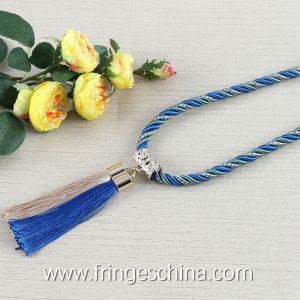 Delicate custom long tassel fringe trimming for curtain attractive tieback