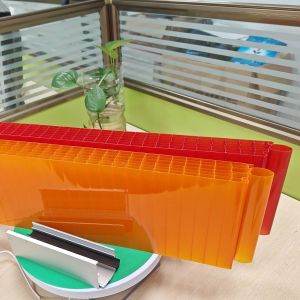 40mm Yellow Polycarbonate Sheet With Plug Pattern Texture For Structural