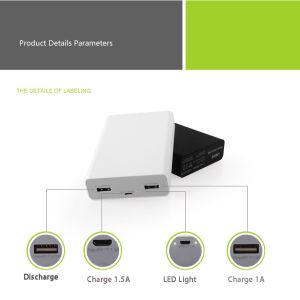 High Capacity External Battery Power Bank 8800mAh USB Port For Iphone