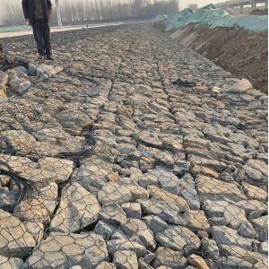 Cheap 2*1*1M Pre Assembled Galvanized Stone Cage Gabion Retaining Wall Systems For Civil Engineering for sale