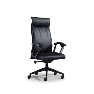 China Sterling Reclining Posture Executive Leather Office Chair Black Custom on sale