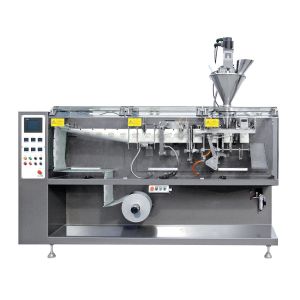 Dual Pouchs Powder Filling Machine Flat Type 60-80bags/Min Speed