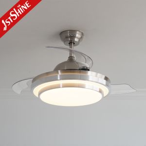 1stshine Ceiling Fan with 3 Clear PC Plastic Blades and 3 Color Temperature