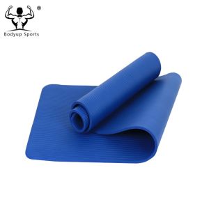 Thick NBR Exercise Floor Mats , Durable Non Slip Yoga Mat With Strap
