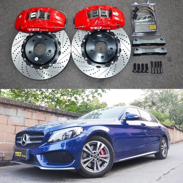 C Class W205 Mercedes Big Brake Kit 17 Inch Car Rim Front 4 Piston Brake Kit