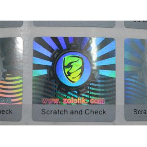 Hologram sticker with scratch layer printing for security use