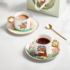 Ready To Ship In Stock Dinnerware Type Coffee Tea Sets Ceramic Cup And Plate Set
