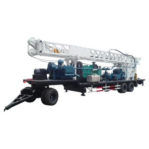 China T-600 600m Depth Water Well Drill Rig Trailer Mounted 200-500mm Hole Diameter on sale