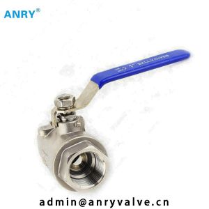 One Piece SS Ball Valve 2 Inch FNPT BSP Threaded CF8 CF8M Body