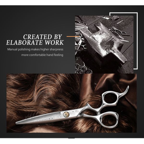 Smooth Steel Hair Thinning Scissors High Precision Large Arc Wide Blade